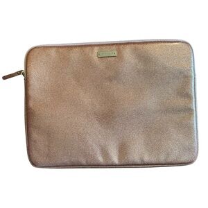 Kate Spade Rose Gold 13” Laptop Sleeve Tablet iPad Padded Case Glitter Sparkle